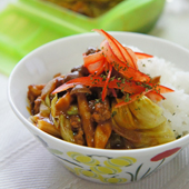 レタスとひき肉のカレー