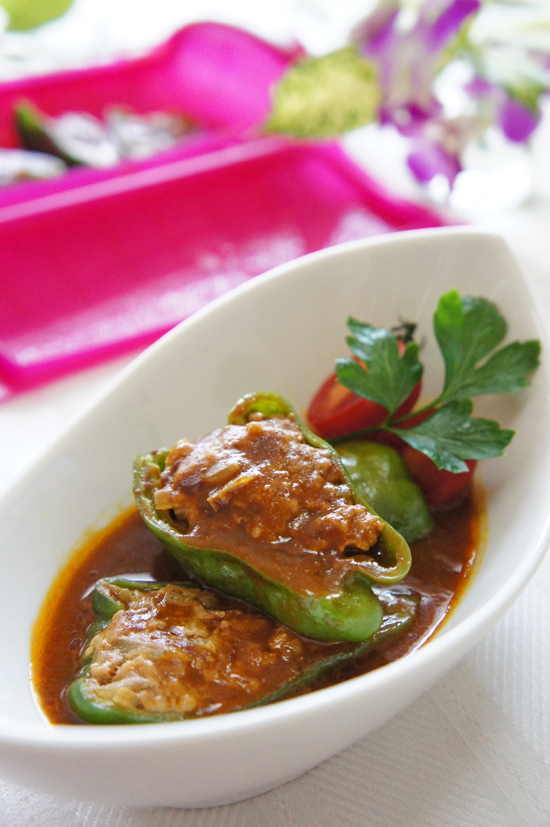 肉詰めピーマンカレー