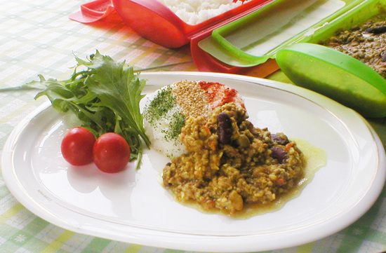 ミックスビーンズのキーマカレー
