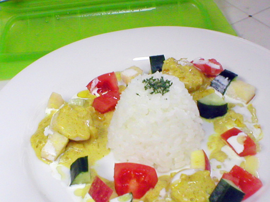 ホタテ貝のクリームカレー